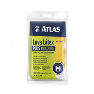 ATLAS LUVA LATEX PLUS AT1301M MEDIA AM.